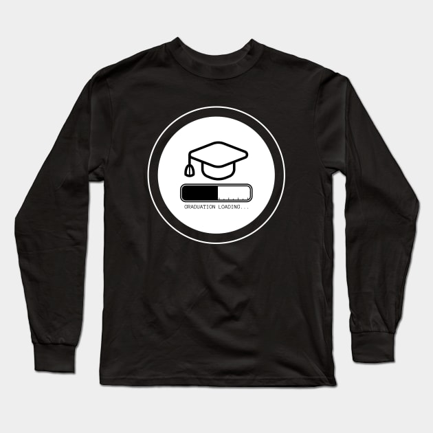 Student Finals Graduating Class School Graduation Loading Long Sleeve T-Shirt by Created by JR